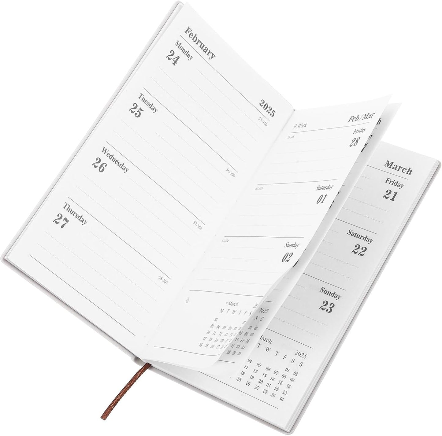 Delicate Tofficu Daily Agenda Planner & Notebook for Men/Women - Grey, Ideal for School or Office Use