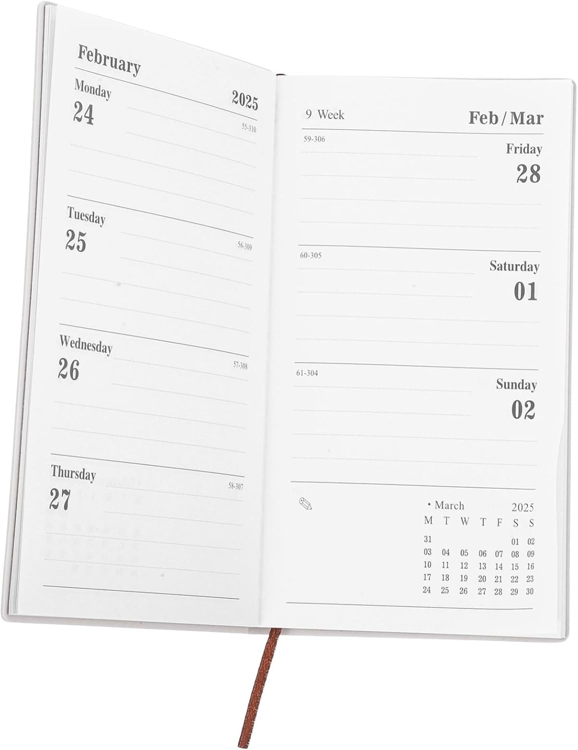 Delicate Tofficu Daily Agenda Planner & Notebook for Men/Women - Grey, Ideal for School or Office Use