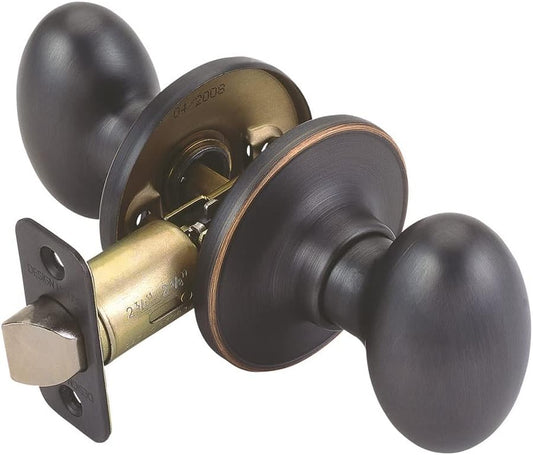 Design House 750570 Egg Passage Door Knob in Oil Rubbed Bronze for Standard Doors