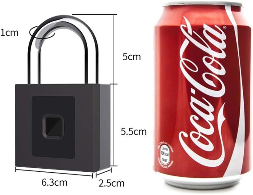Dhiedas Large Outdoor Fingerprint Padlock with APP, Waterproof Design - Ideal for Gates, Warehouses, Offices, and More