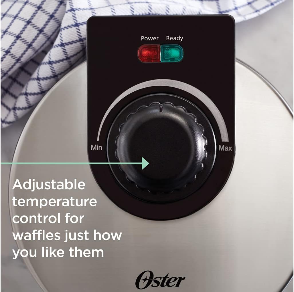 DiamondForce Nonstick Belgian Waffle Maker with Diamond Infused Coating by Oster