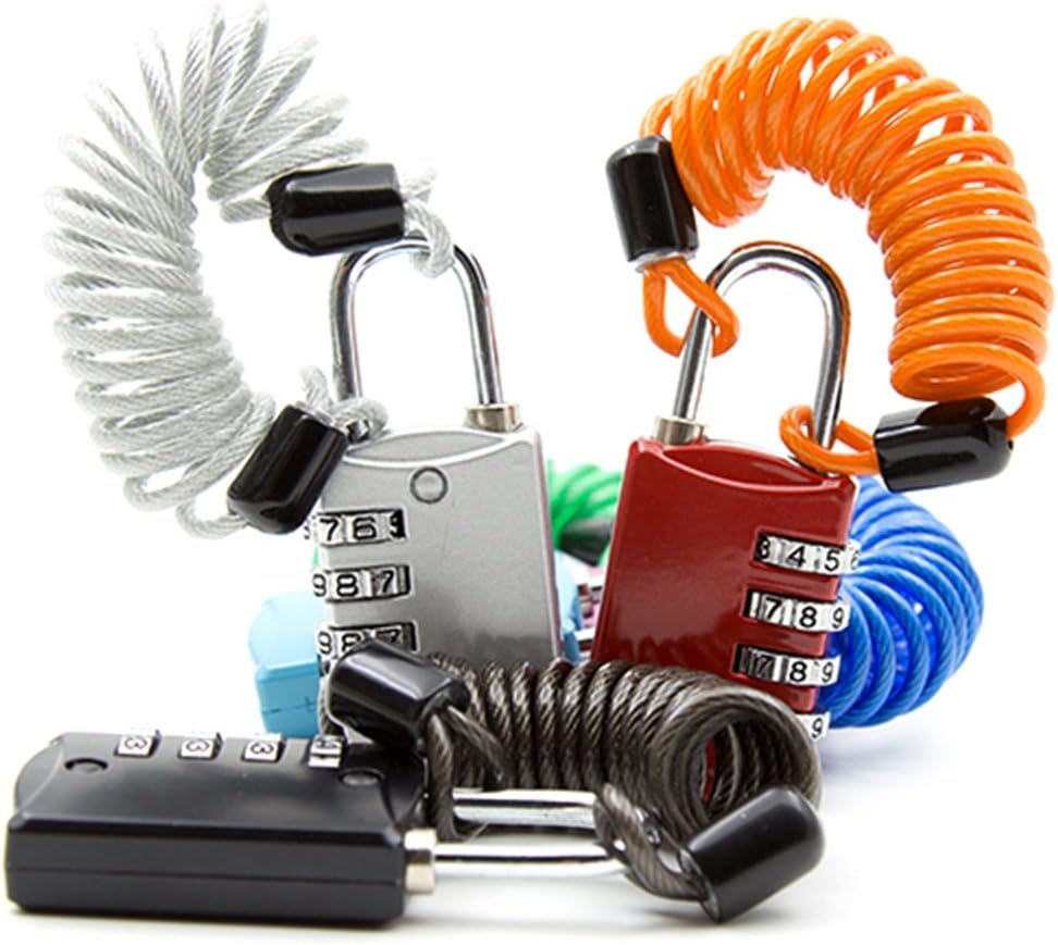 Digit Padlock Combination Lock for School, Employee & Gym Locker - Fence, Toolbox, Case, Hasp Storage - Rose Red