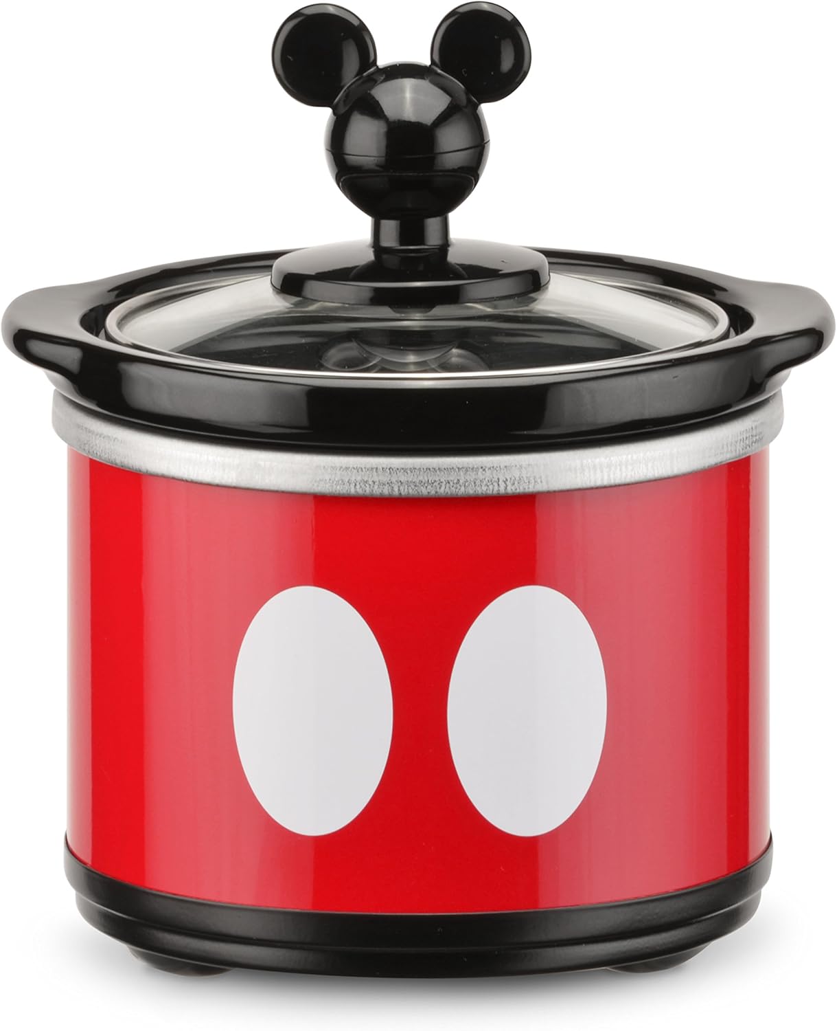 Disney DCM-502 Mickey Mouse Slow Cooker with 20-Ounce Dipper, 5-Quart Capacity - Red/Black Colorway