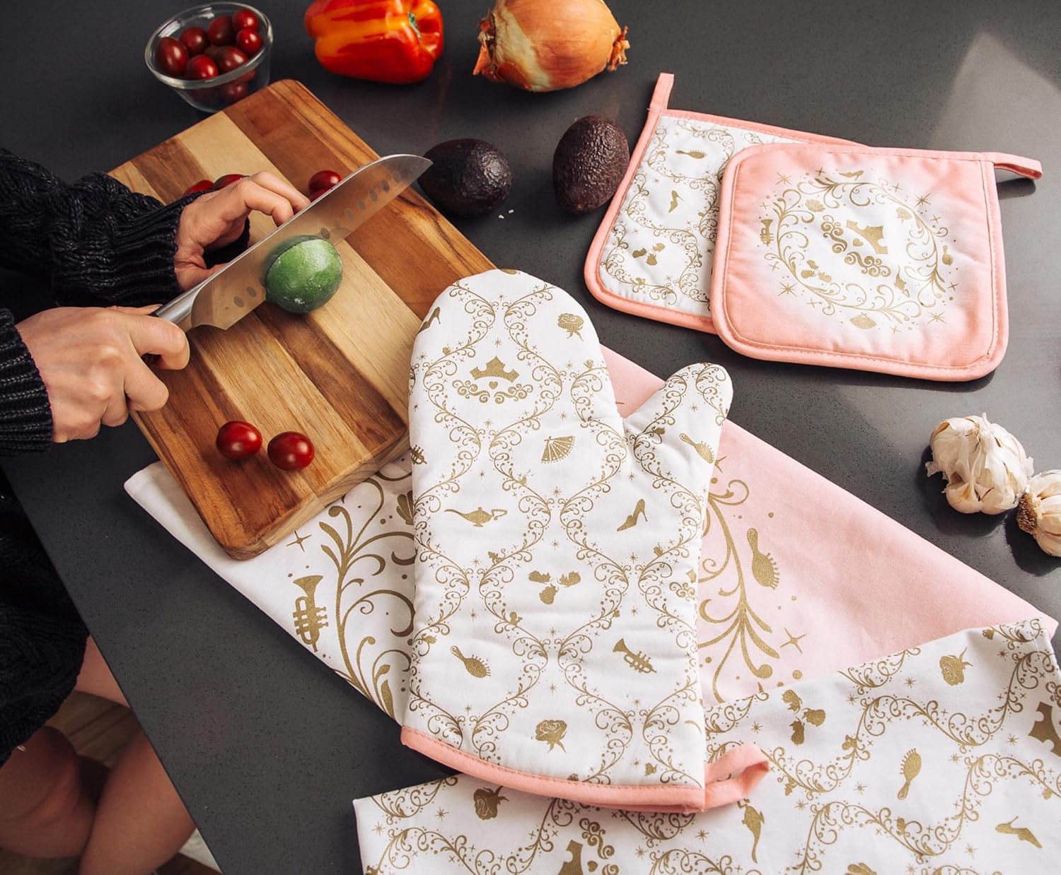 Disney Princess Kitchen Oven Mitt Pot Holder | Heat-Resistant Glove for Cooking - Ukonic