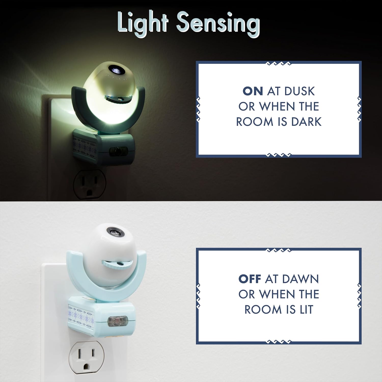 Disney Princess LED Night Light Projector for Girls, Blue Frozen II, 6 Images - Projectables 45028