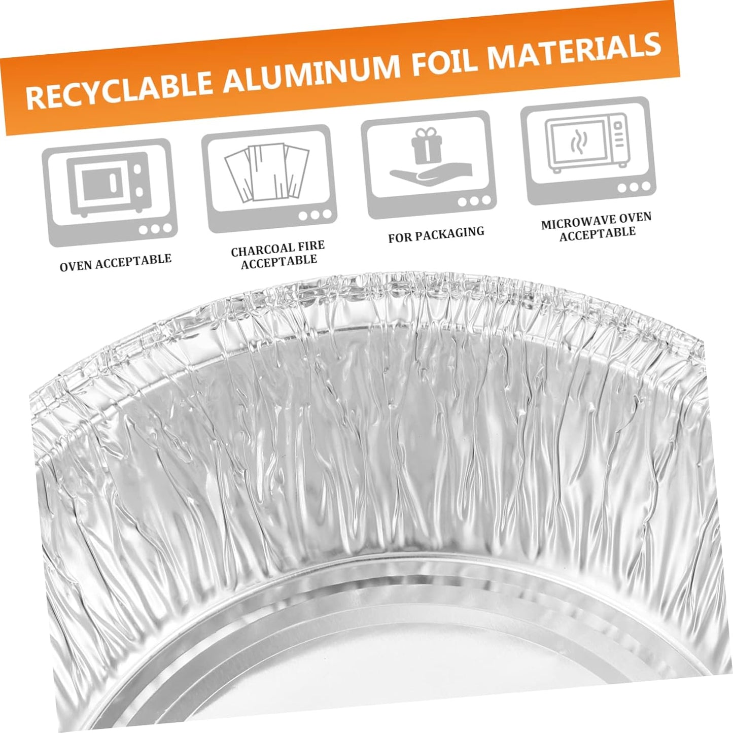 Disposable Aluminum Foil Pie Pans Set - 80 Small Tart Dishes for Baking, Food Trays for Dining Table, Coin Purse Included