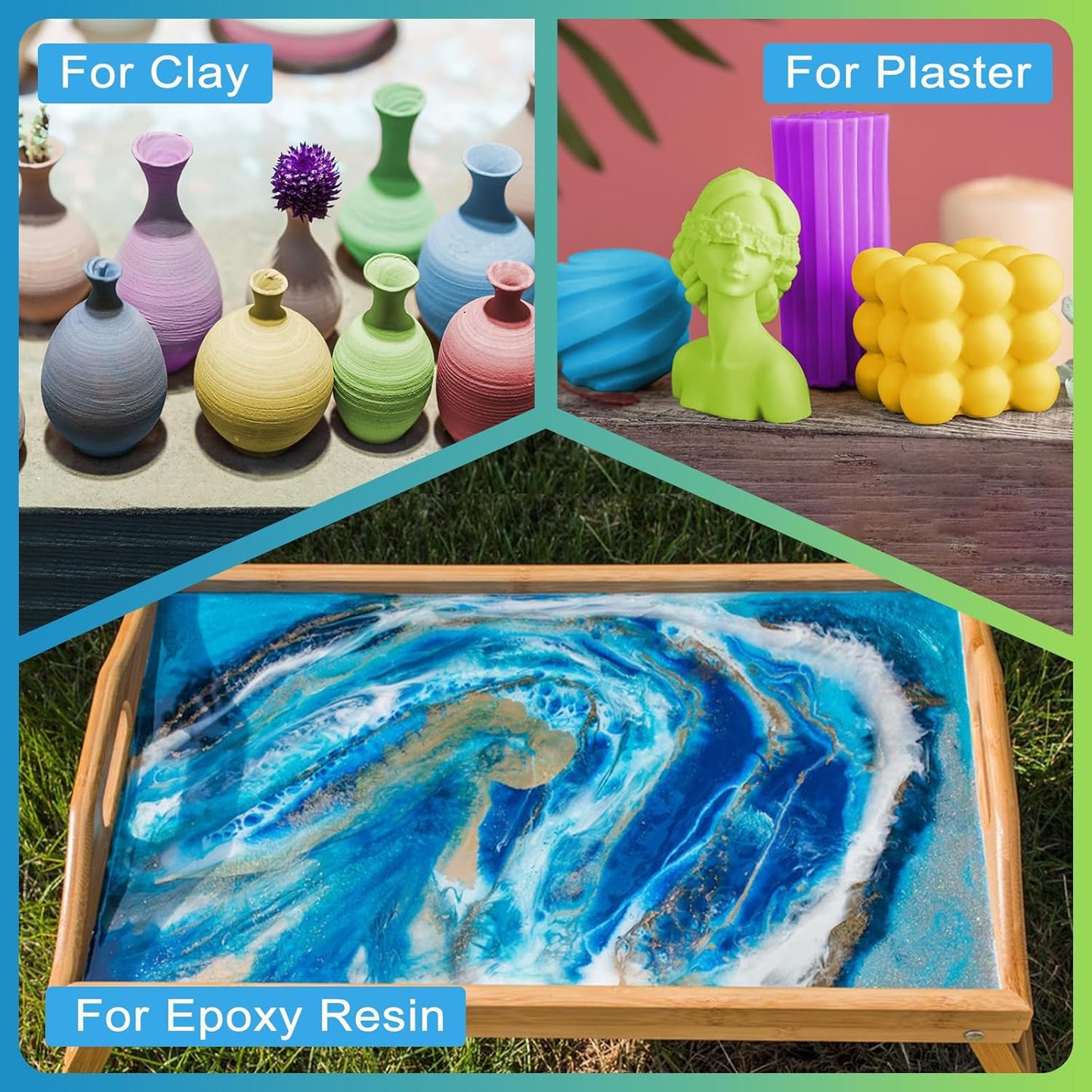 DIY Concrete Color Pigment Set - 2 Colors, 4 oz Bottles - Ideal for Paving, Mold, Mortar & Grout