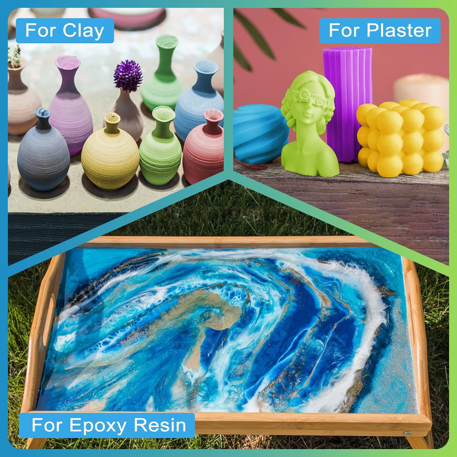 DIY Concrete Color Pigment Set - 2 Colors, 4 oz Bottles - Ideal for Paving, Mold, Mortar & Grout