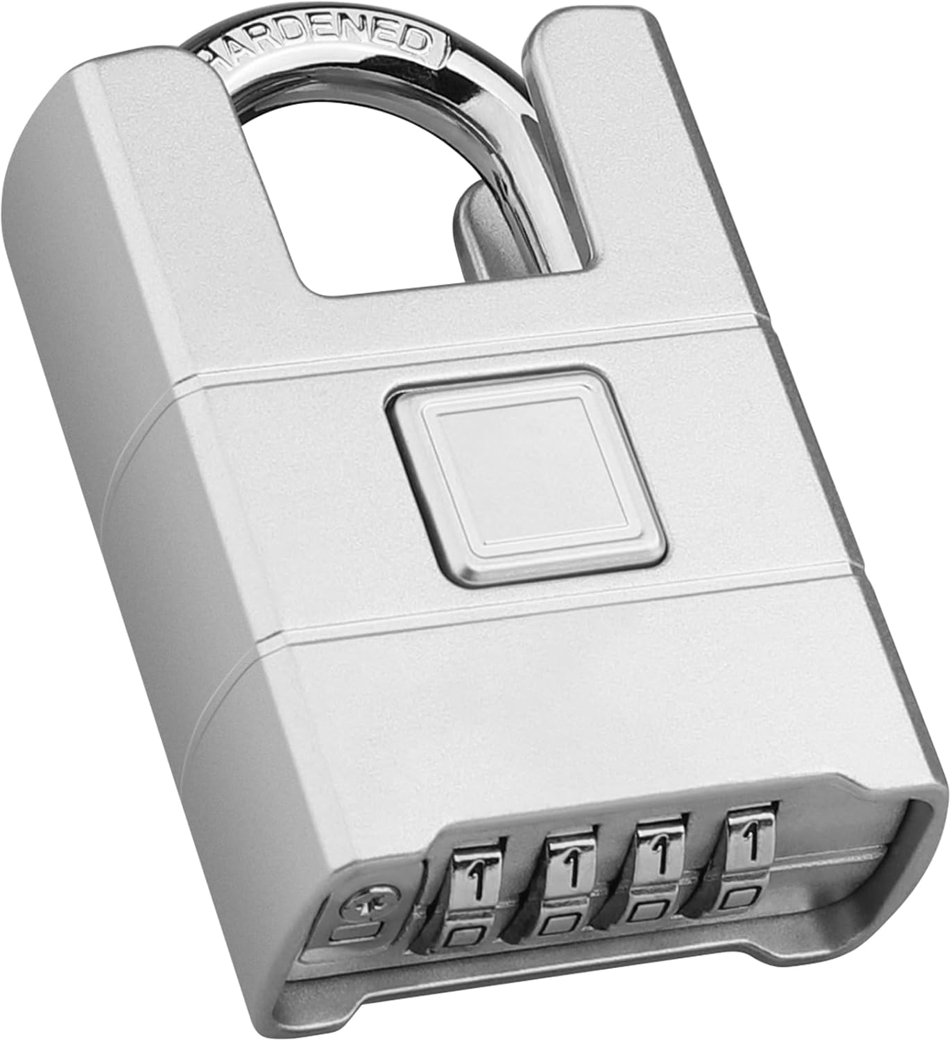 Diyife Heavy Duty Combination Padlock for High Security - Large Outdoor Lock with Hidden Password Design - Ideal for Locker, Home, School, Garage, Gate - One-Touch Unlocking - Silver - WildKart