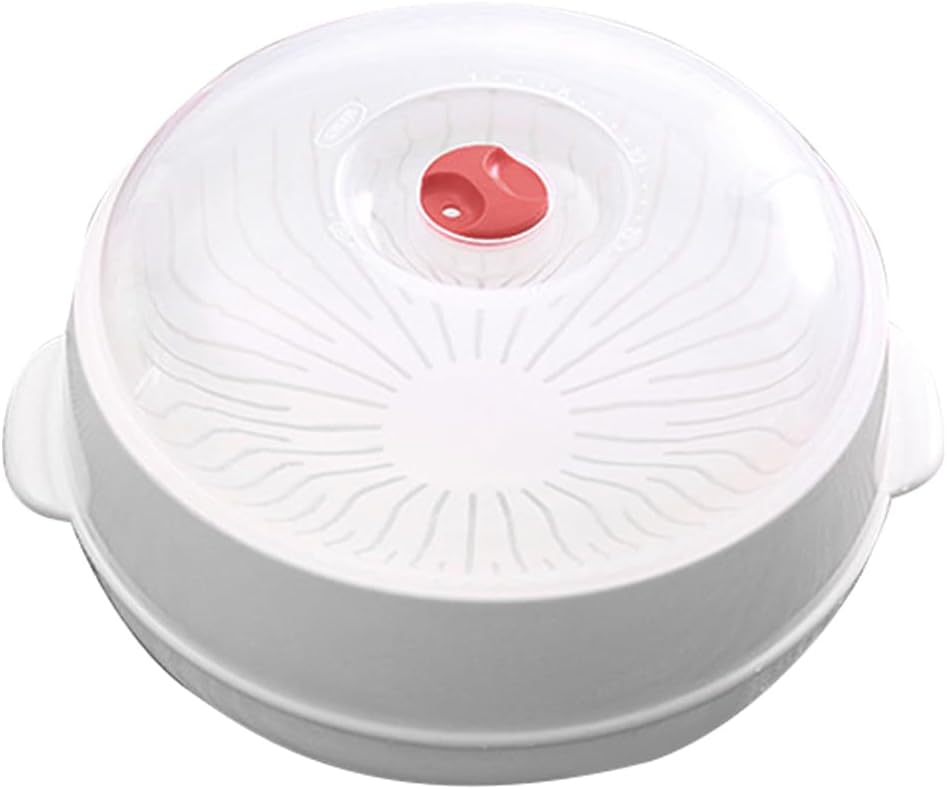 DOITOOL Food Steamer with Lid - Microwave Heating Steamer for Rice, Fish, Meat, Dumplings, and Dim Sum