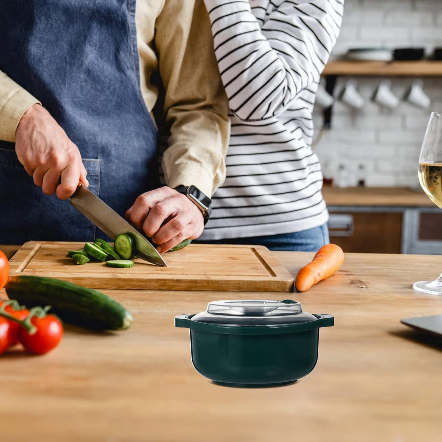 DOITOOL Microwave Steamer with Food Storage Containers for Cooking and Meal Prep