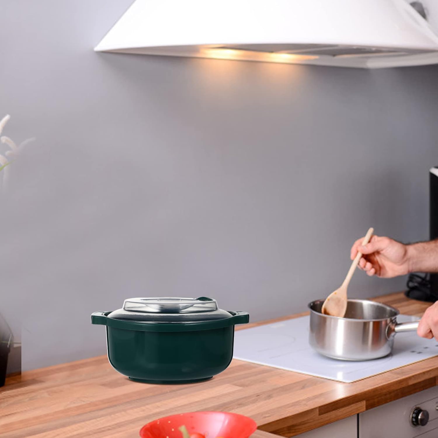 DOITOOL Microwave Steamer with Food Storage Containers for Cooking and Meal Prep