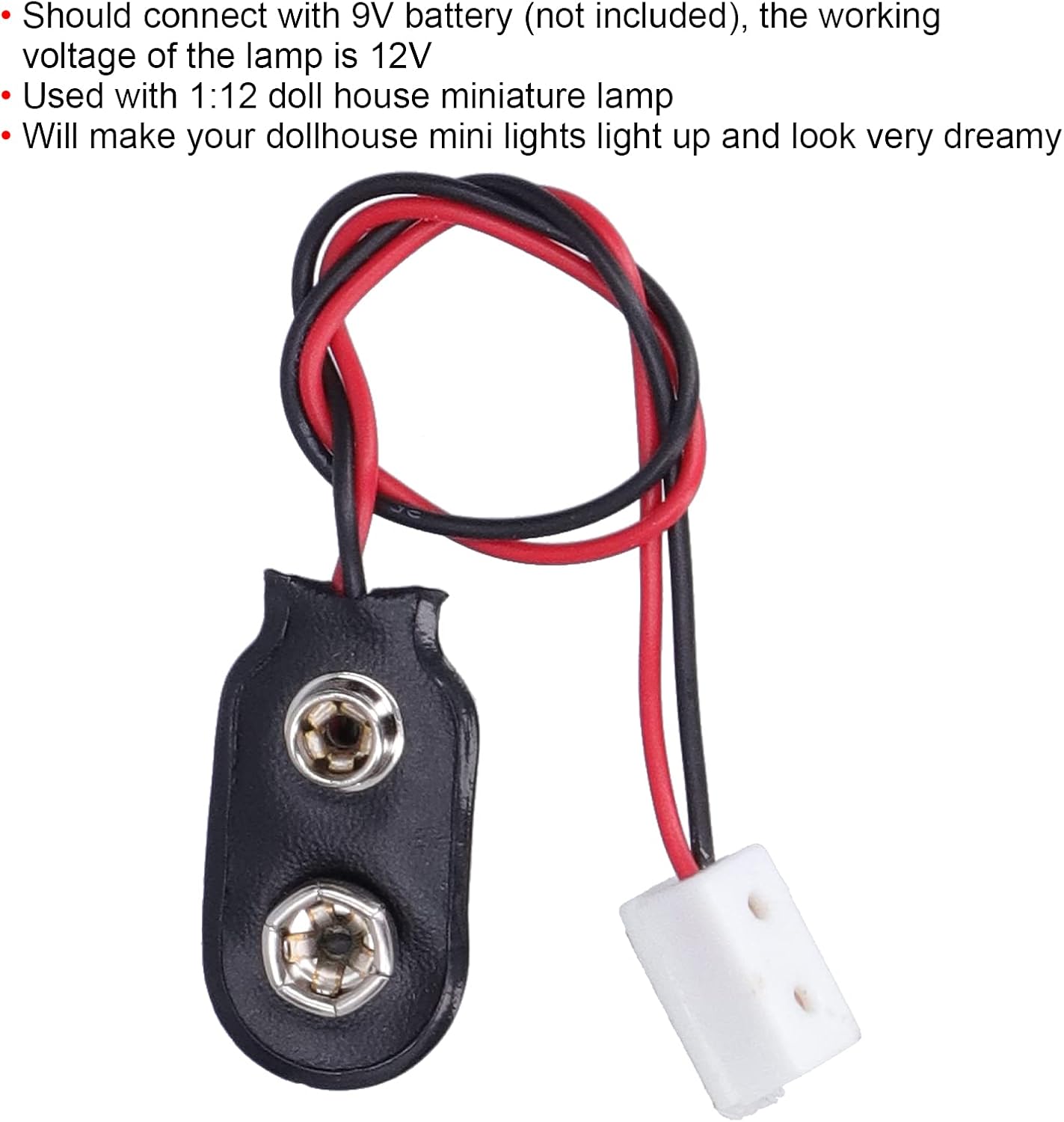 Dollhouse Miniature Lamp Light Power Supply Connection Line Wire Accessory Set for Decoration