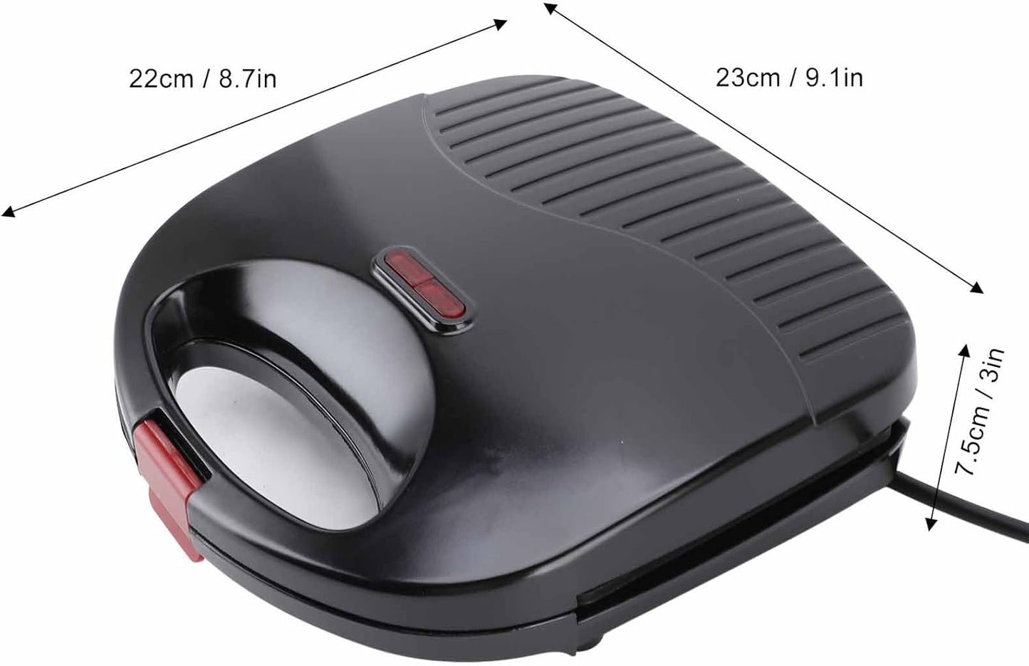Double Sided Non Stick Waffle Maker for Homemade Snacks - 750W Electric Grill Plate Maker for Restaurants, Cafes, and Bars