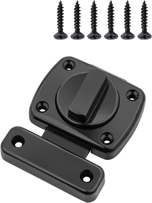 Double-Sided Rotating Door Lock Sliding Bolt Lock for MINMHDONGX MINMHDONG Door - Black Hardware