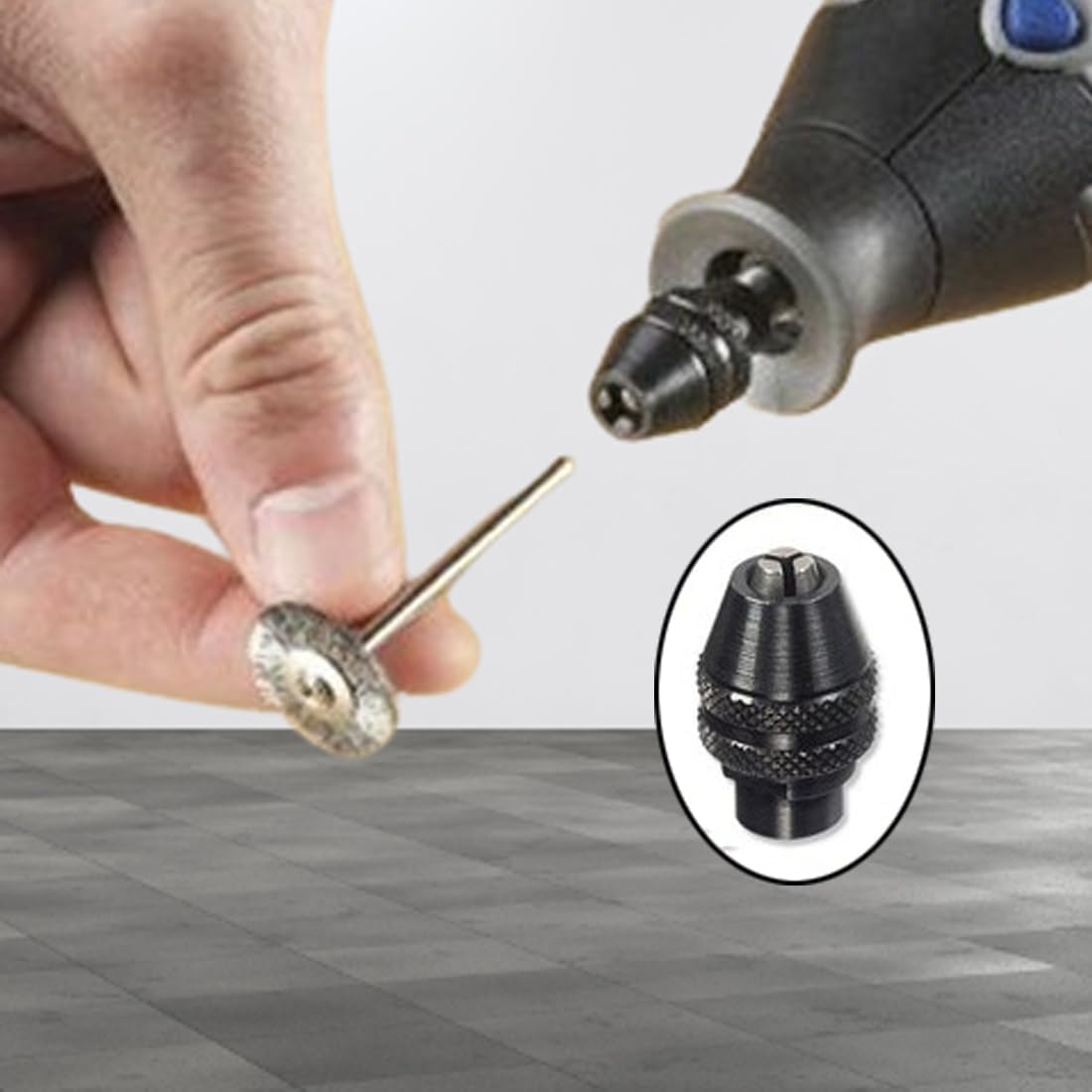 Dremel Rotary Tool Keyless Chuck Set with 2 Pieces - Replacement Quick Change Chuck Kit