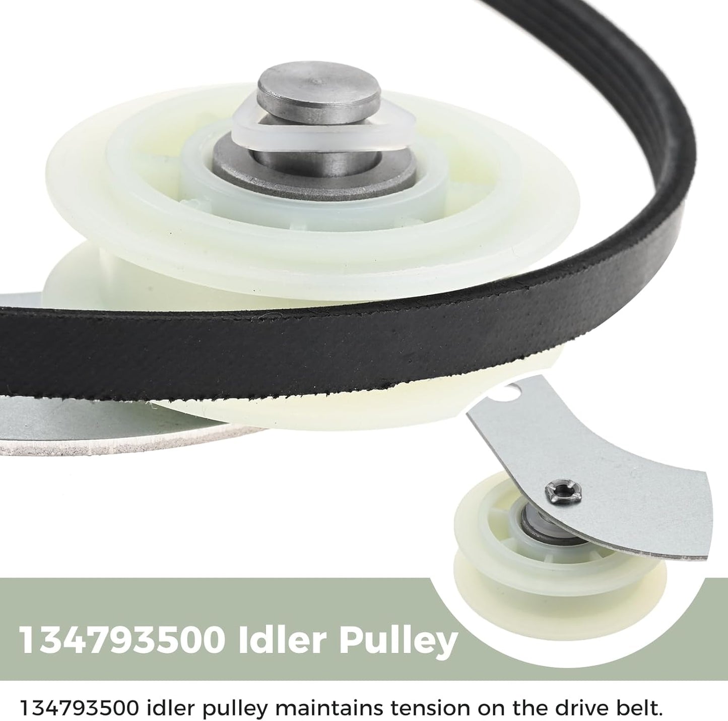 Dryer Repair Kit for Electrolux & Frigidaire - Includes Drum Support Rollers, Belt, and Idler Pulley - MOOTVGOO 134715900, 137315300, 134793500