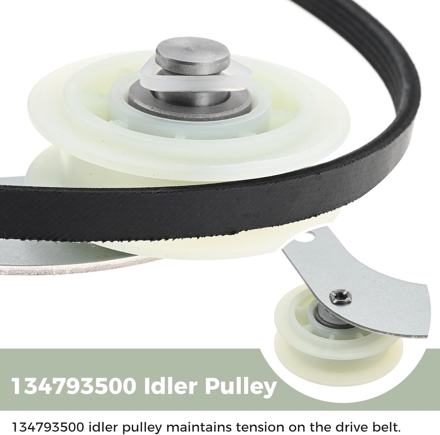 Dryer Repair Kit for Electrolux & Frigidaire - Includes Drum Support Rollers, Belt, and Idler Pulley - MOOTVGOO 134715900, 137315300, 134793500