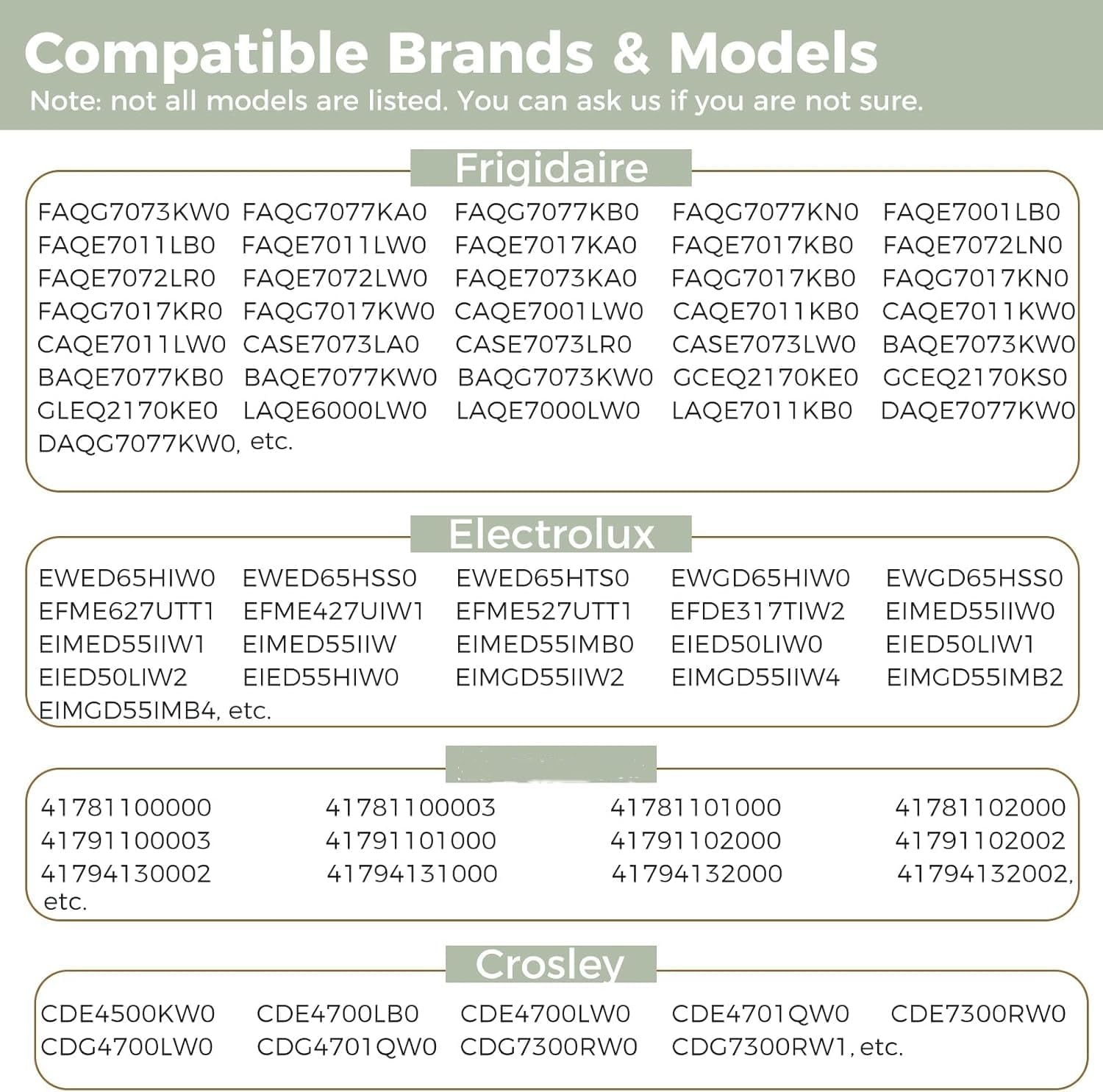 Dryer Repair Kit for Electrolux & Frigidaire - Includes Drum Support Rollers, Belt, and Idler Pulley - MOOTVGOO 134715900, 137315300, 134793500