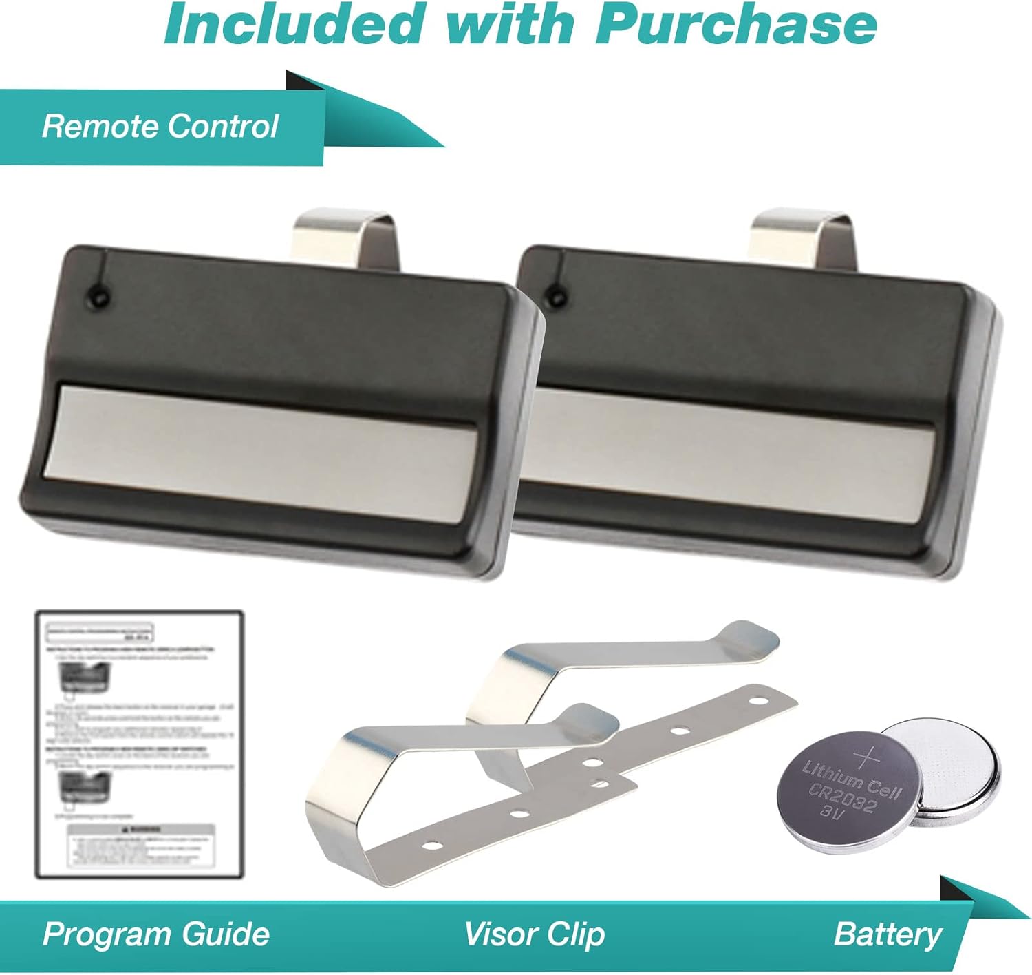 Dual Garage Door Opener Remote for LiftMaster 61LM 81LM - GARAGE STOP 2X