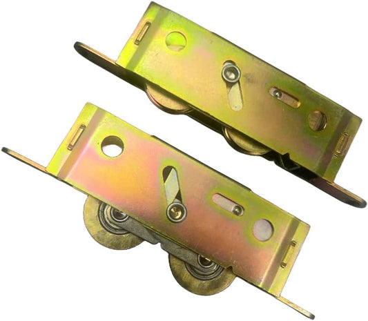 Durable 1-1/4 Inch Steel Ball Wheel Bearing Sliding Patio Door Tandem Roller Assembly - Set of 2