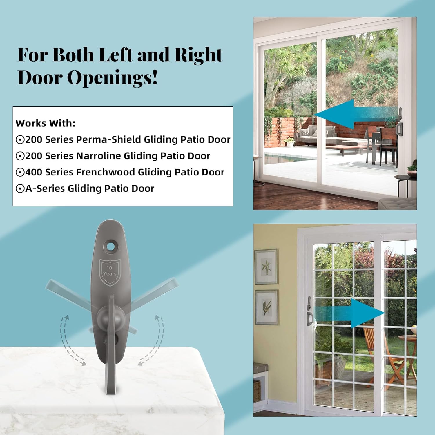 Durable 10-Year Replacement Parts for Andersen Sliding Door Lock in Stone Color