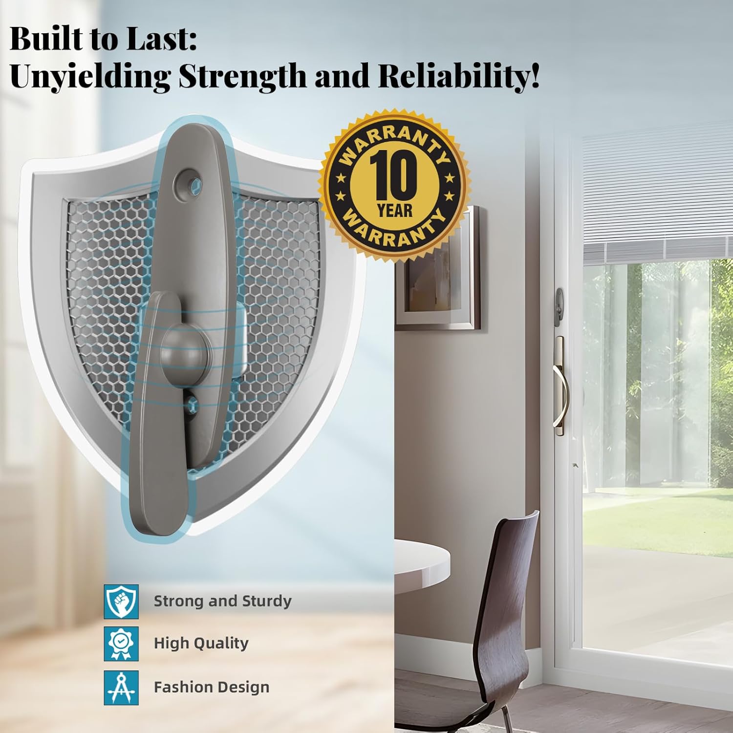 Durable 10-Year Replacement Parts for Andersen Sliding Door Lock in Stone Color