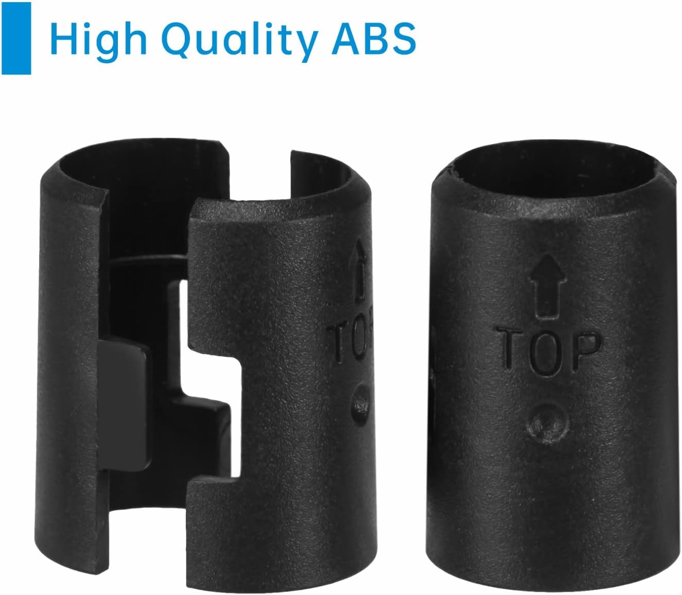 Durable Black Wire Shelf Lock Clips for 3/4" Pipe Shelving System - 24pcs (12 Pairs)