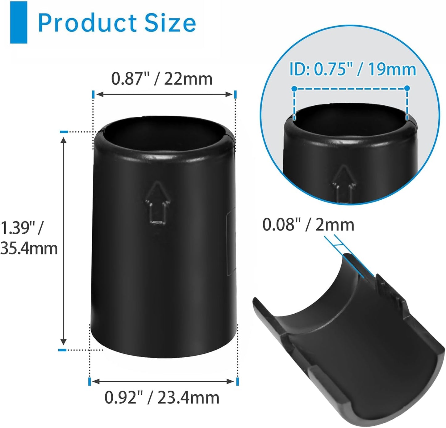 Durable Black Wire Shelf Lock Clips for 3/4" Pipe Shelving System - 24pcs (12 Pairs)