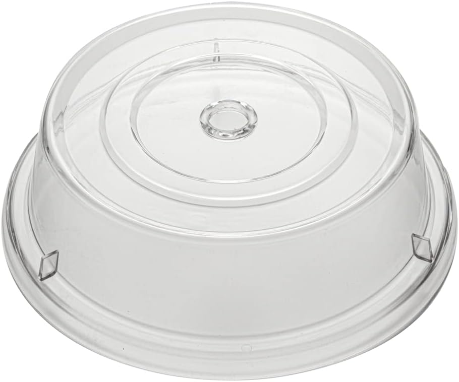 Durable Clear Plastic Cater Tek 10.2 Inch Plate Covers - Set of 10 Shatterproof Dish Covers for 10-Inch Plates - Dishwasher Safe & Heat Resistant up to 210F