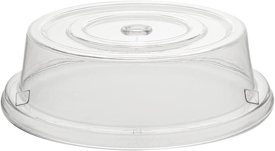 Durable Clear Plastic Cater Tek 10.2 Inch Plate Covers - Set of 10 Shatterproof Dish Covers for 10-Inch Plates - Dishwasher Safe & Heat Resistant up to 210F
