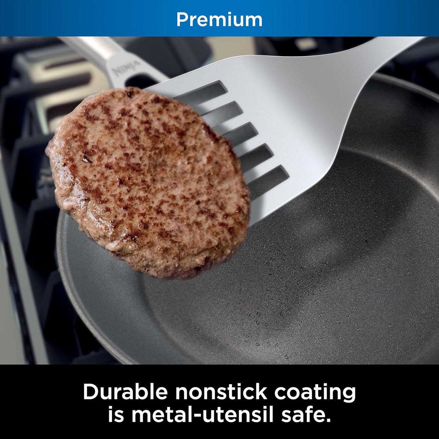 Durable Nonstick Ninja Foodi Fry Pan - 10.25 Inch, Hard-Anodized, Oven Safe to 500°F