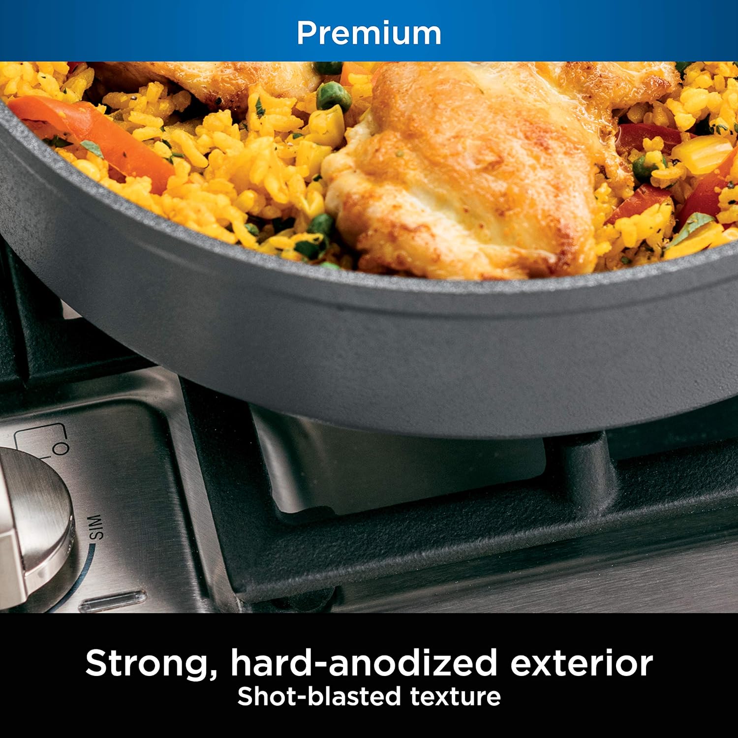 Durable Nonstick Ninja Foodi Fry Pan - 10.25 Inch, Hard-Anodized, Oven Safe to 500°F