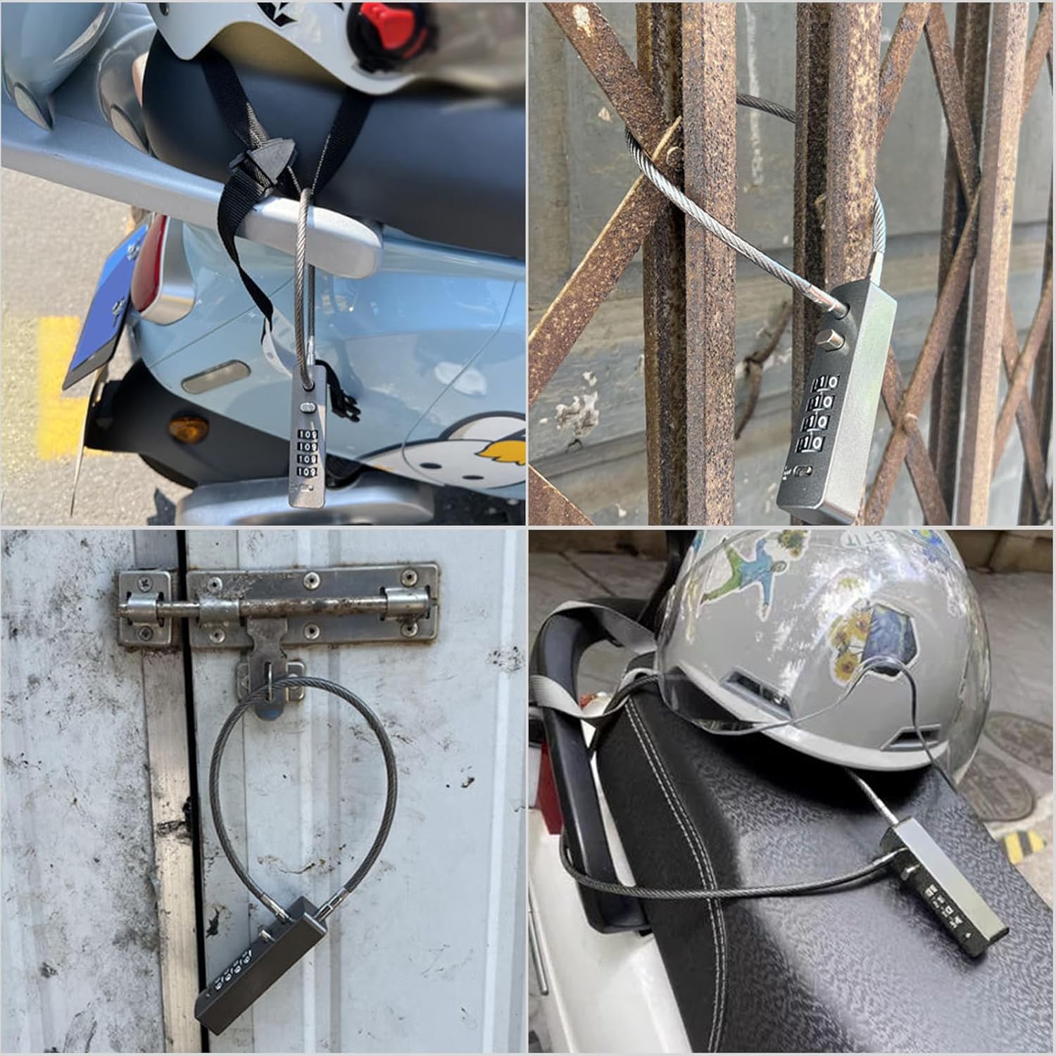 Durable Outdoor Gate Locks for Fences, Lockers, Bikes - Combination & Cable Chain Options