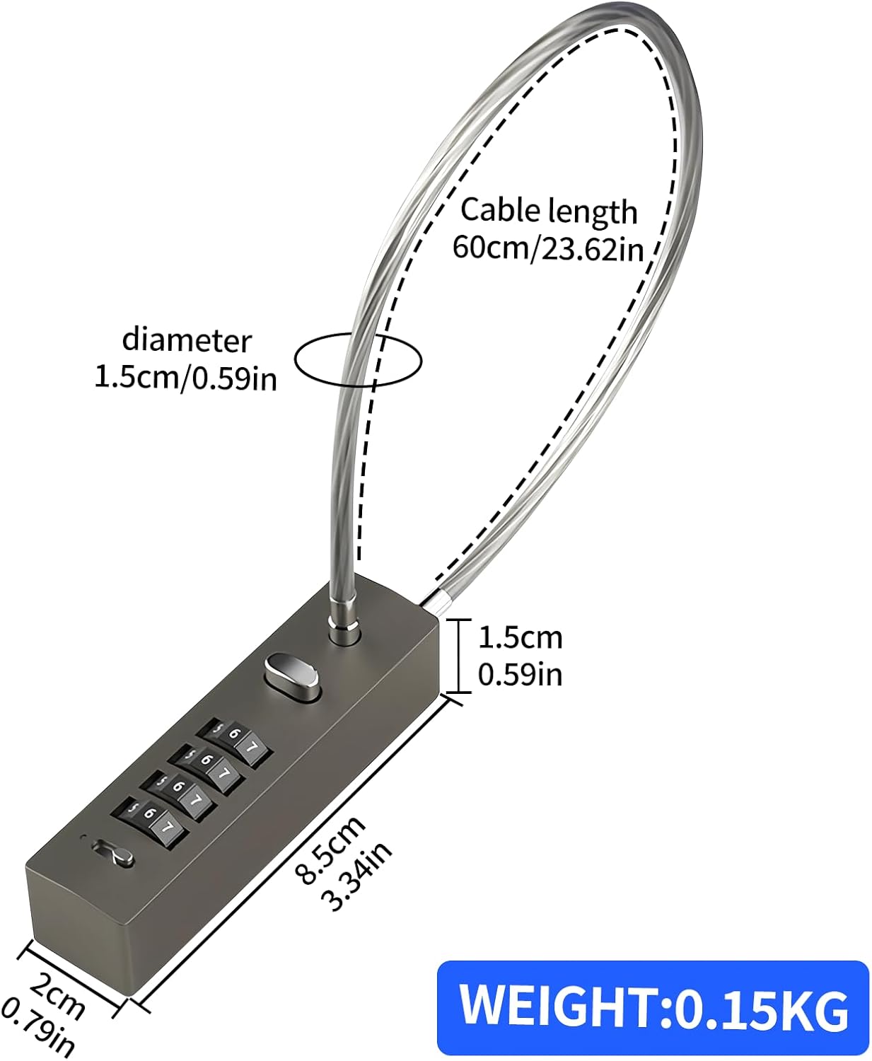 Durable Outdoor Gate Locks for Fences, Lockers, Bikes - Combination & Cable Chain Options