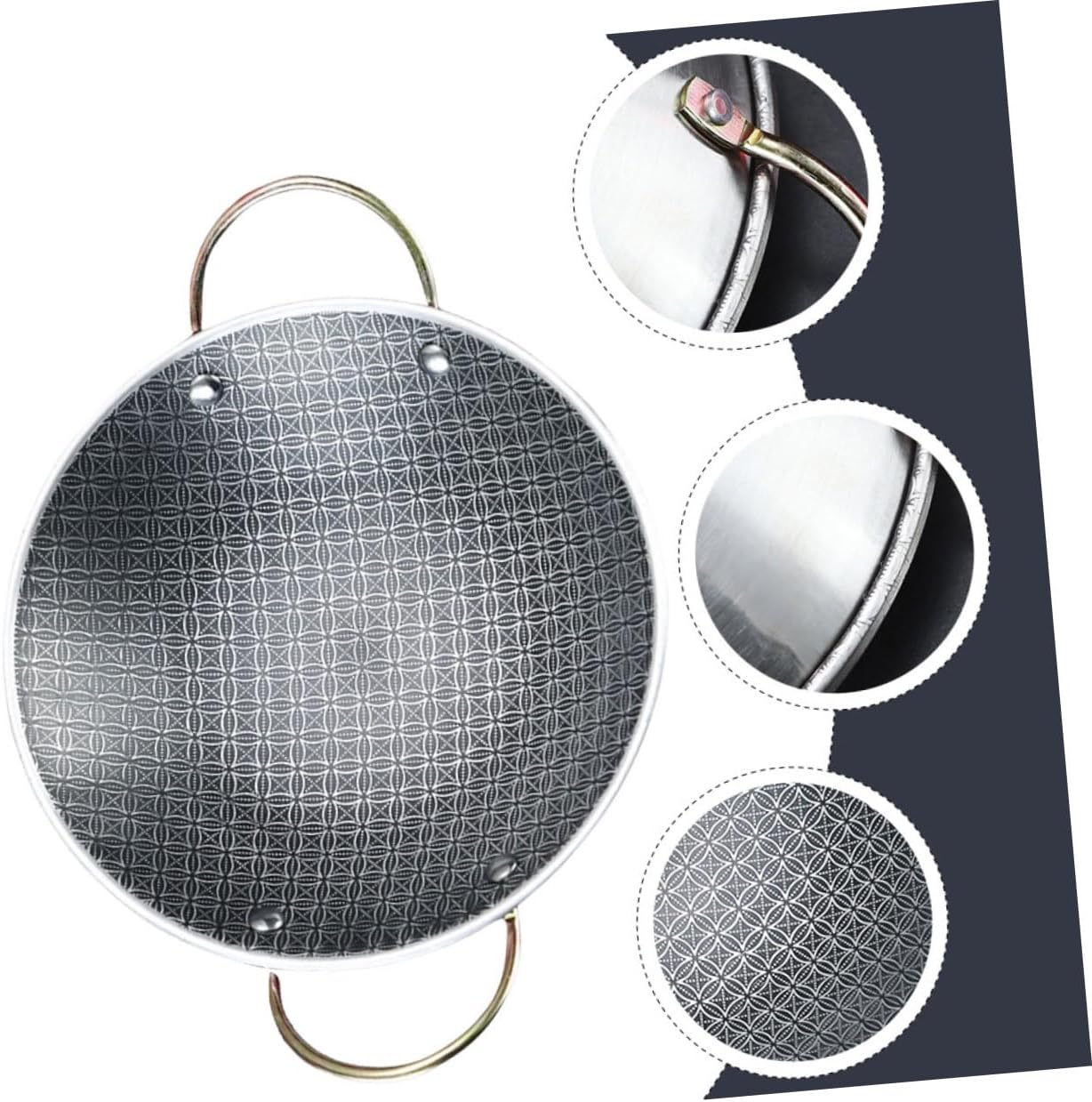 Durable Reusable Hot Pot for Home Kitchen Cooking, Wear-Resistant Fry Pan