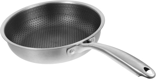 Durable Stainless Steel Frying Pan Skillet for Cooking Eggs on Stove Top - Ideal Kitchen Pan for Everyday Breakfast Needs