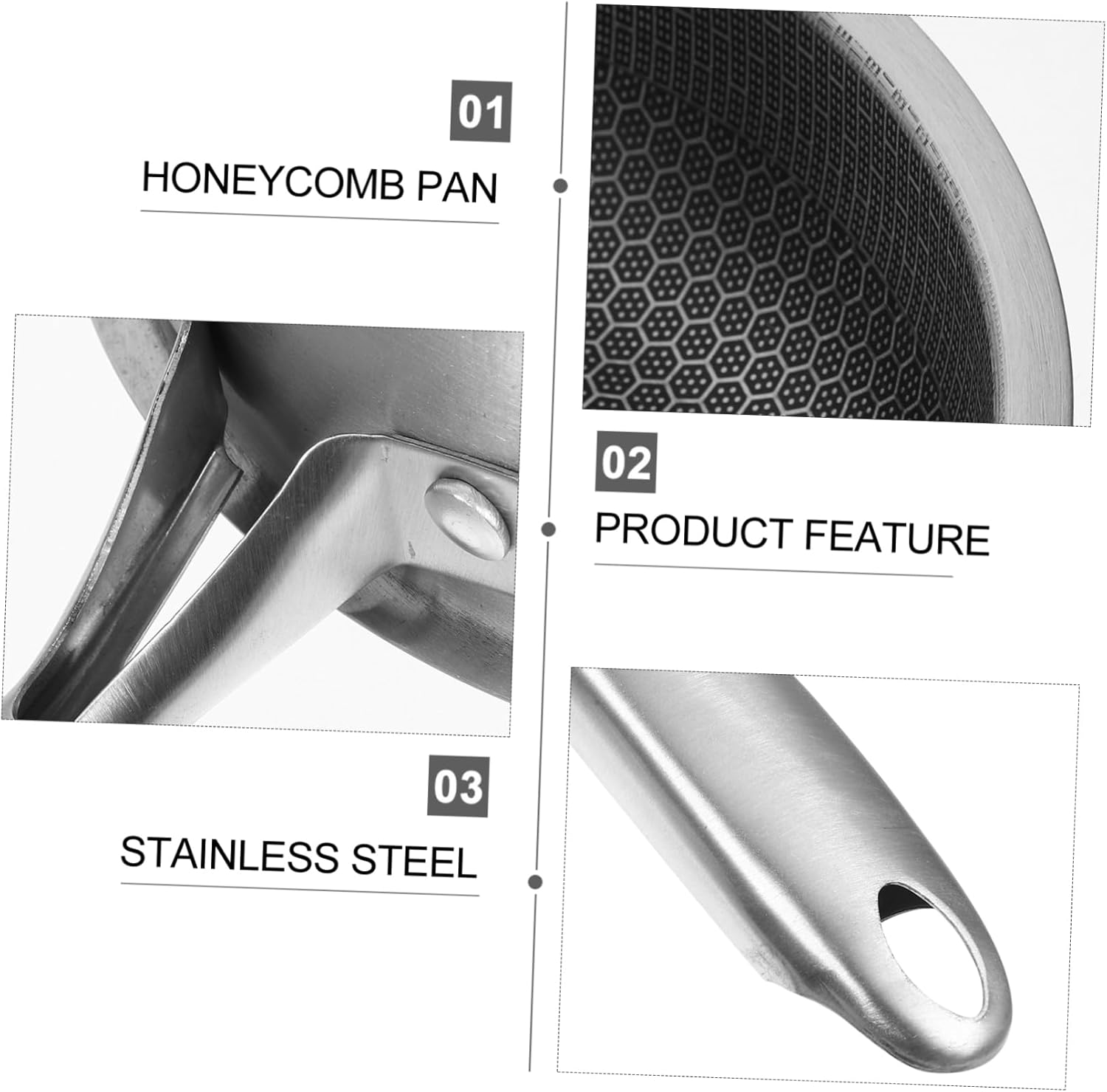 Durable Stainless Steel Frying Pan Skillet for Cooking Eggs on Stove Top - Ideal Kitchen Pan for Everyday Breakfast Needs