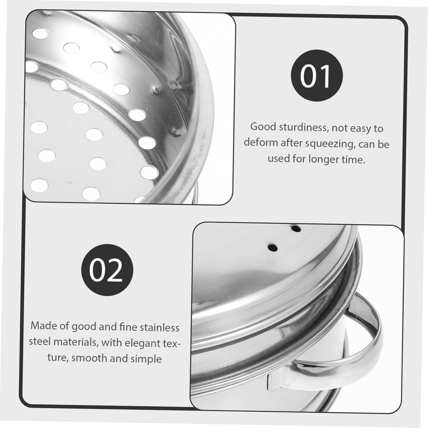 Durable Steaming Basket with Handles for Pot - High-Temperature Resistance - Easy to Clean - Vegetable Steamer