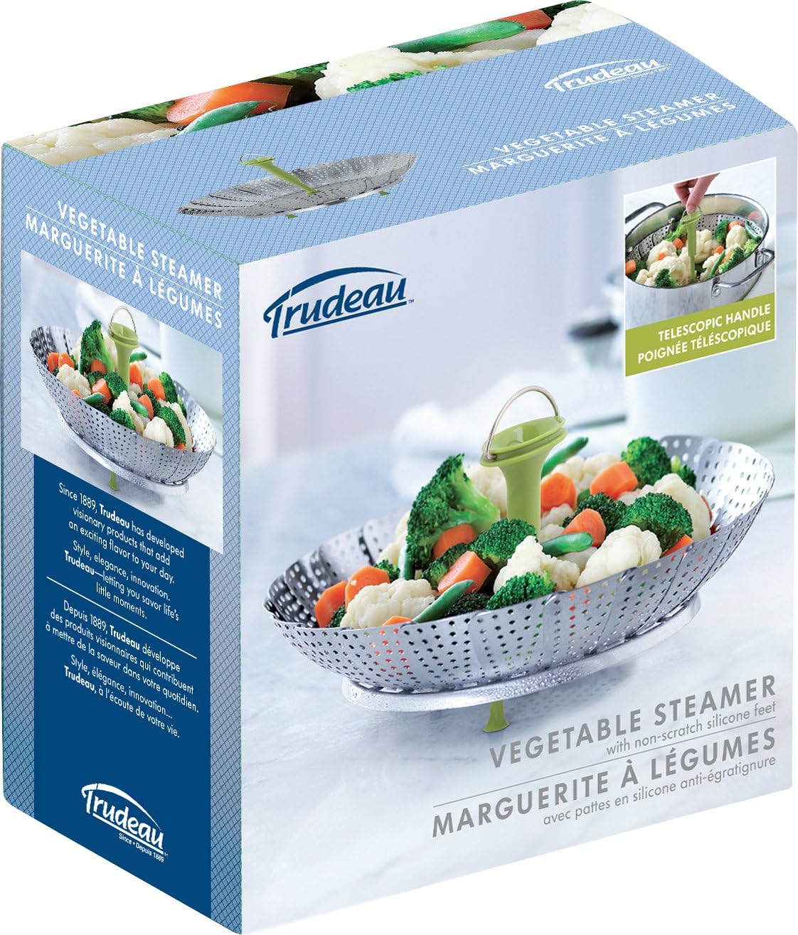 Durable Trudeau Stainless Steel Vegetable Steamer for Healthy Cooking