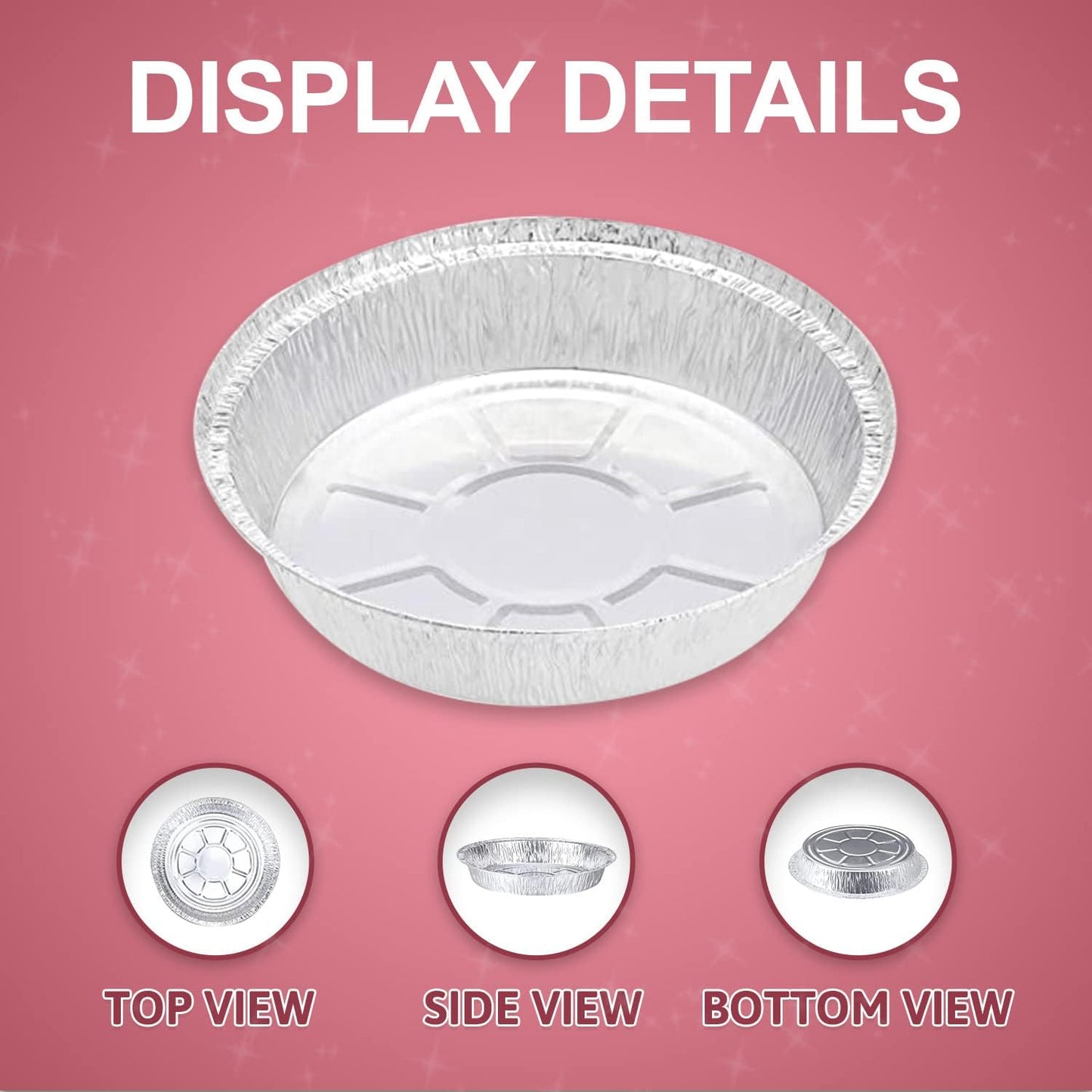 D&W Fine Pack PerformancePak Hemmed Edge Aluminum Pan Silver 46.2 oz 8.94" Diameter x 1.66" Depth 500/Case