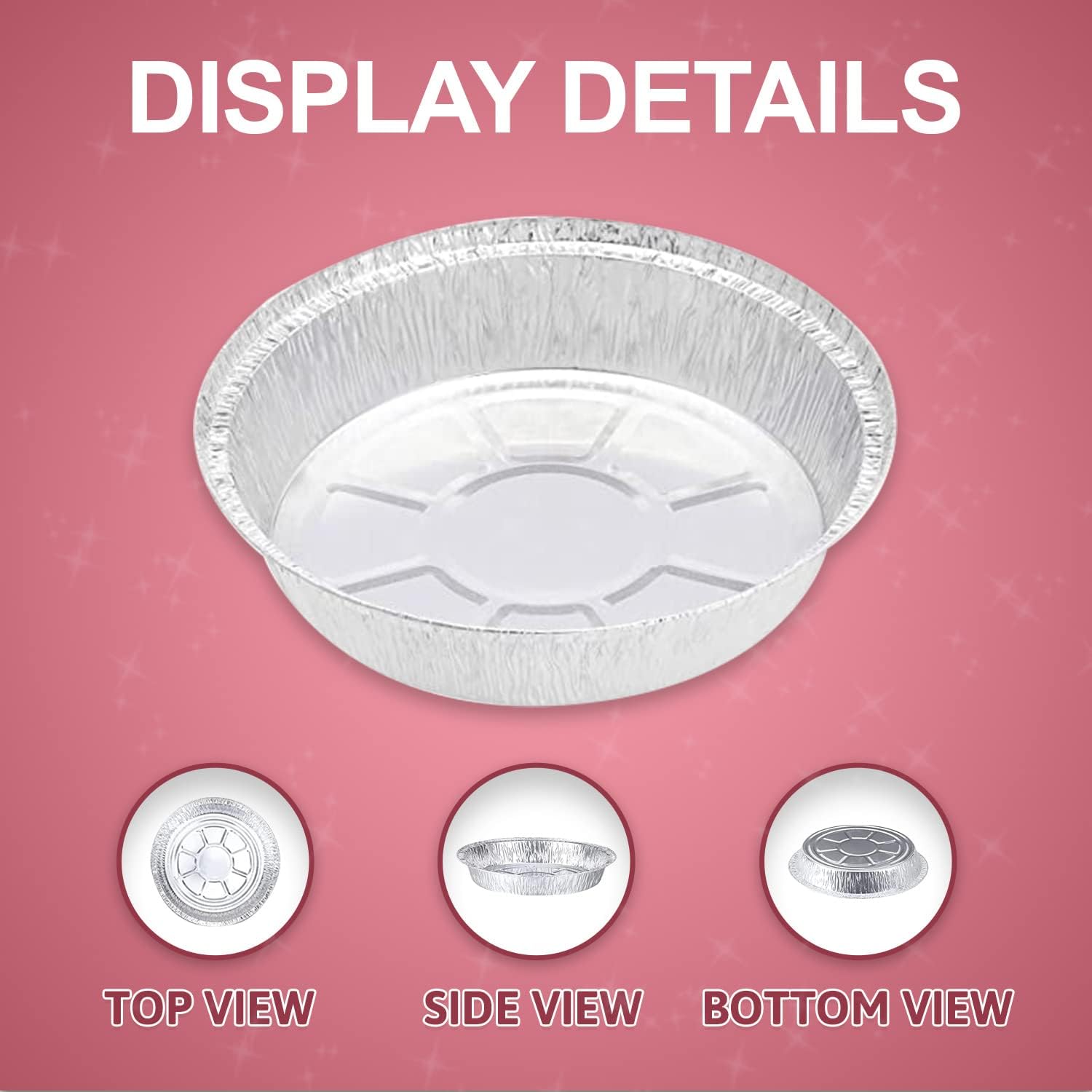 D&W Fine Pack PerformancePak Hemmed Edge Aluminum Pan Silver 46.2 oz 8.94" Diameter x 1.66" Depth 500/Case