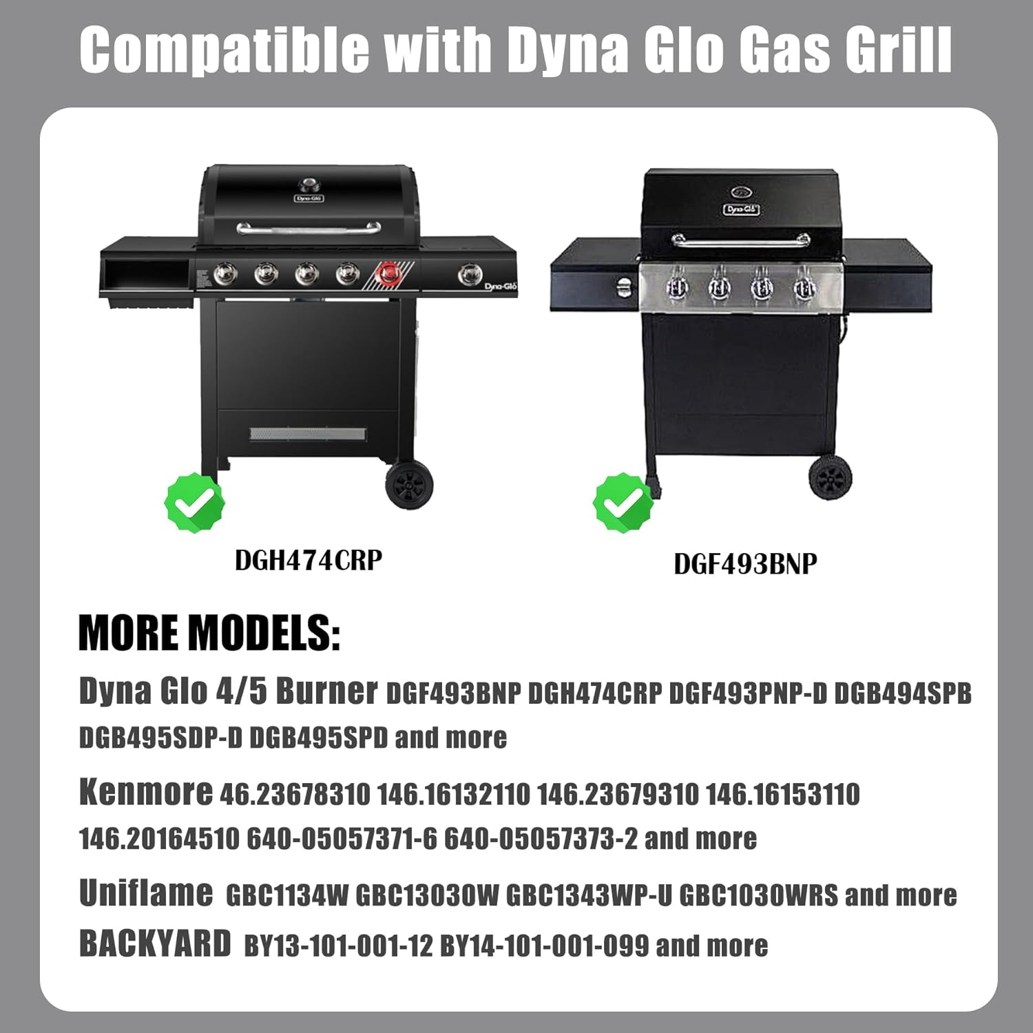 Dyna Glo Grill Parts DGF493BNP DGH474CRP Griddle Inserts - Carbon Steel Flat Top Griddle for DGB494SPB DGB495SDP-D DGB495SPD