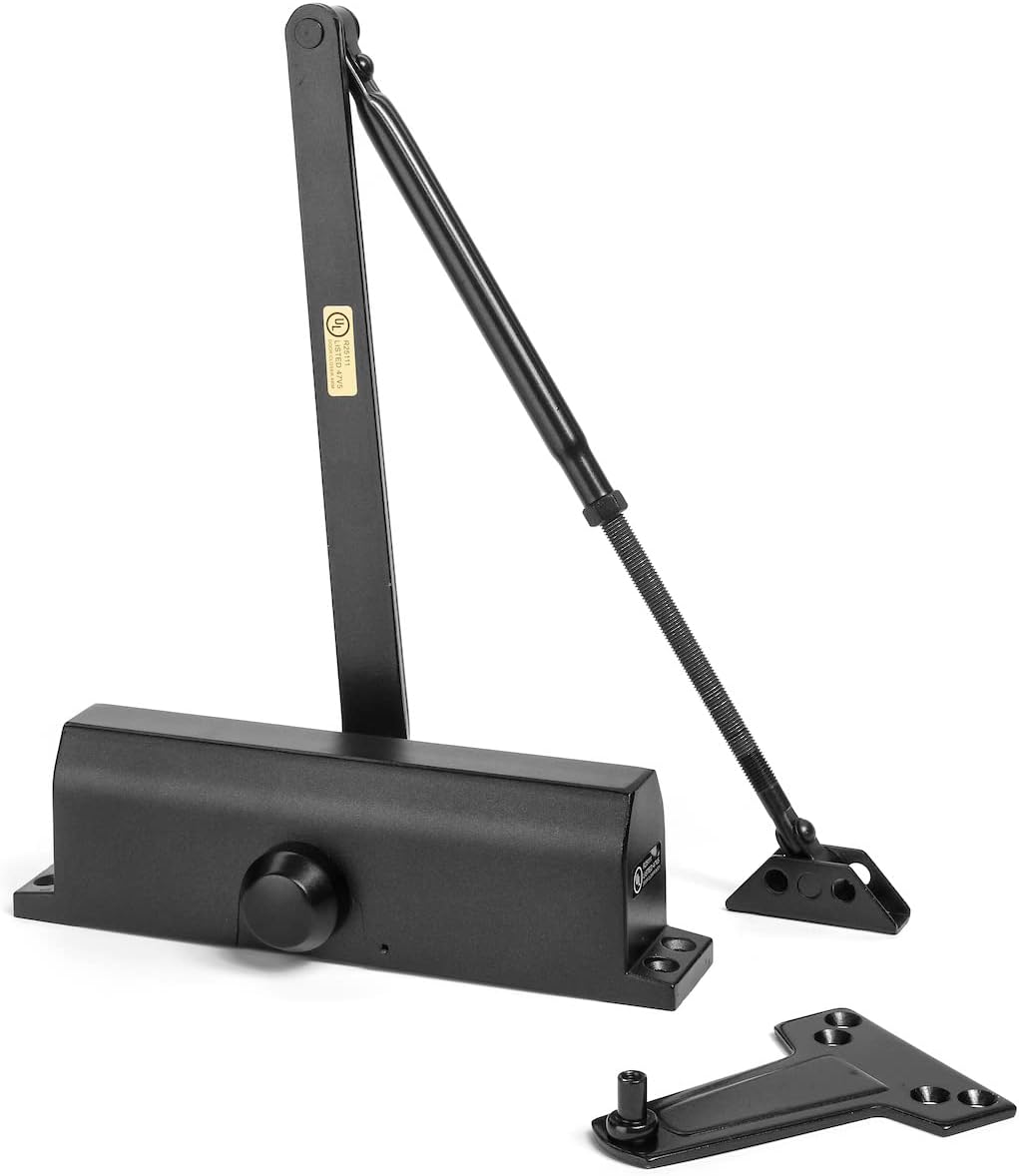 Dynasty Hardware Commercial Grade Size 4 Spring Door Closer, Hydraulic Automatic Series 4000 - Duronotic/Brown