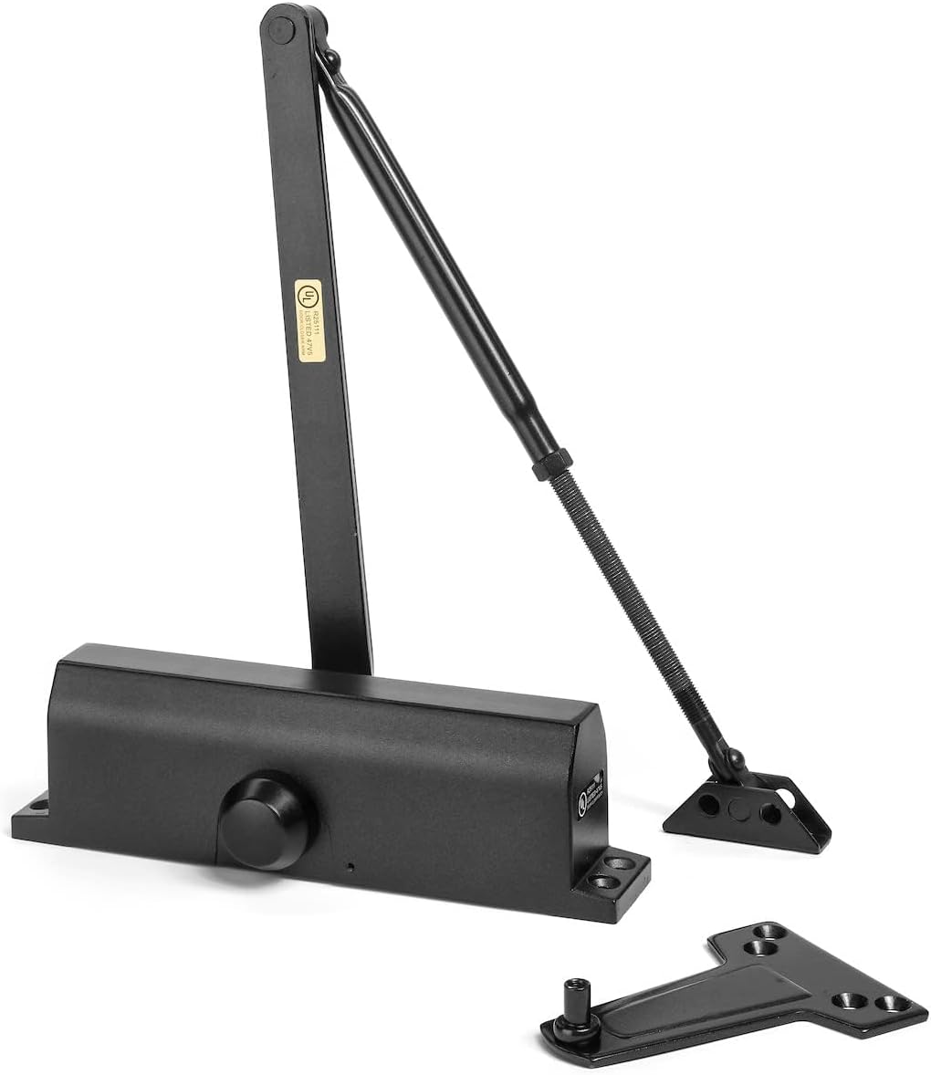Dynasty Hardware Commercial Grade Size 4 Spring Door Closer, Hydraulic Automatic Series 4000 - Duronotic/Brown