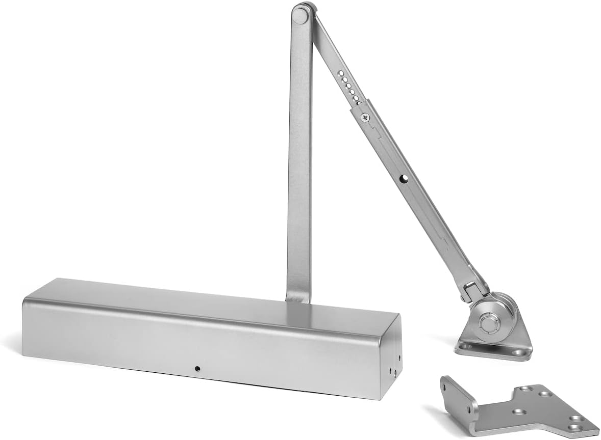 Dynasty Hardware Series 8500-HO Hold Open Door Closer - Heavy Duty Commercial Grade Hydraulic Spring Closer - Sprayed Aluminum Finish