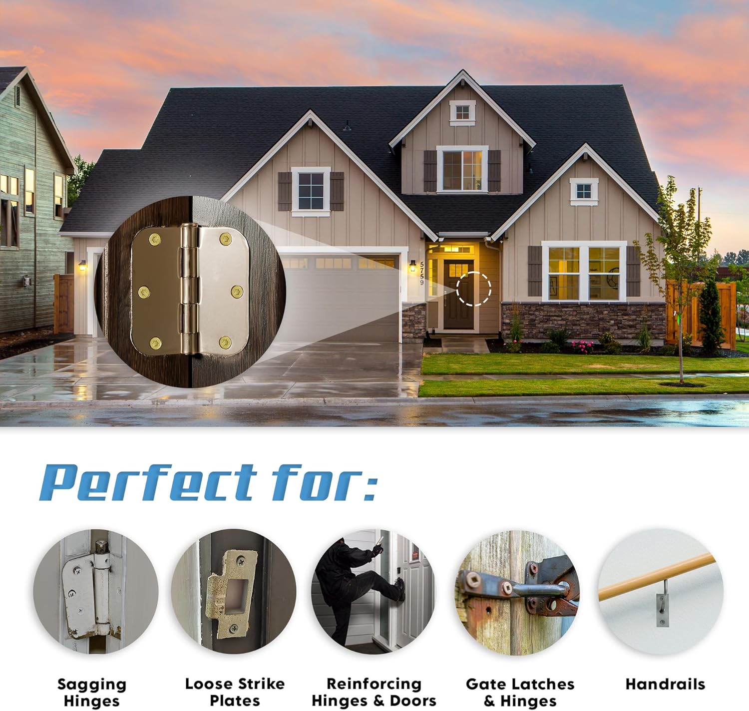 Eagle Claw Fasteners DIY Stripped Screw Hole Repair Kit - No Pre-Drilling or Glue Needed