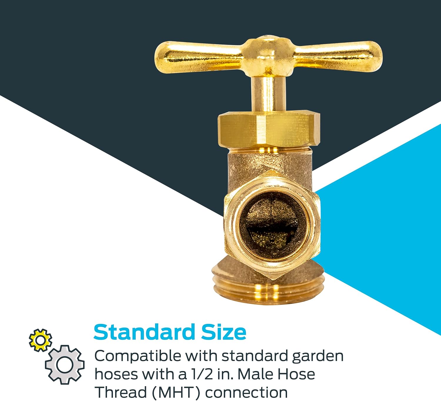 Eastman 20181 Brass Irrigation Hose Bibb with 1/2 Inch MIP and MHT Connections