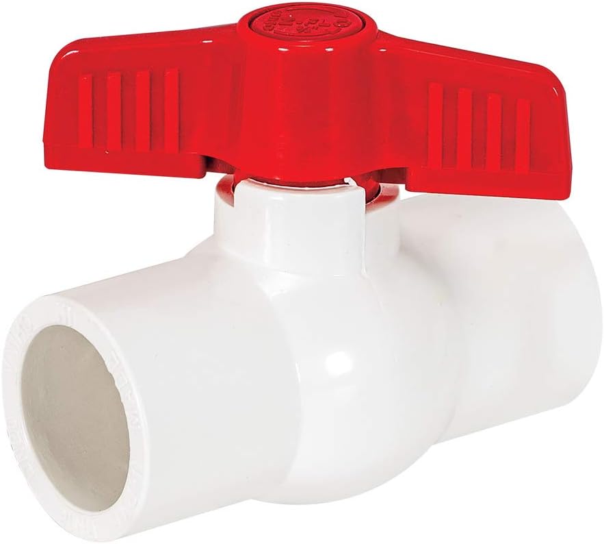 Eastman EZ-FLO 3/4 Inch Slip Schedule 40 PVC Quarter Turn Ball Valve with Brass Plumbing Fitting