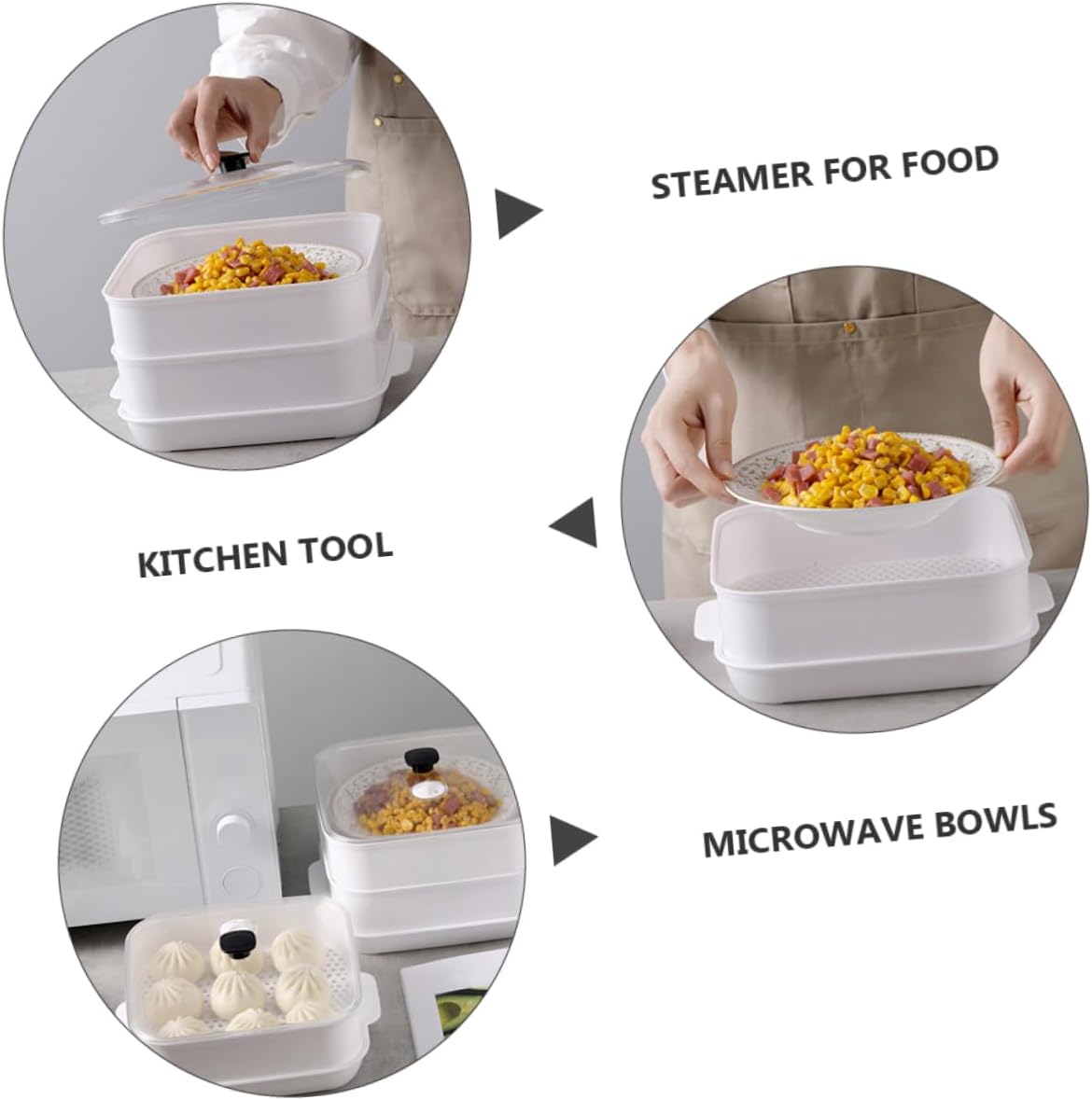 Easy-to-Clean Heating Steamer for Quick & Healthy Cooking with Simple Structure by BRIGHTFUFU